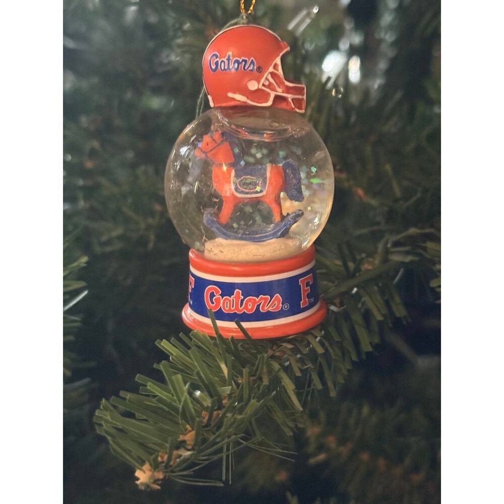 Florida Gators Rocking Horse Snow Globe Danbury Mint Ornament